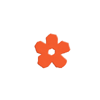 Flower Orange Sticker by Portland State Graphic Design