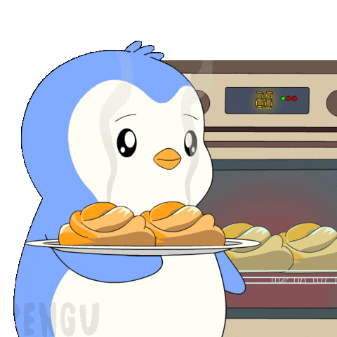 Hungry Bon Appetit Sticker by Pudgy Penguins