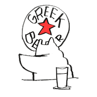 Greekbaer beer alcohol bier man man man Sticker