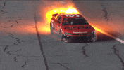 Stock Car Racing Fire GIF by NASCAR
