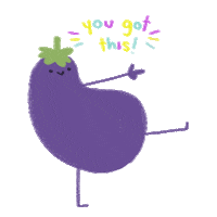 kwibuki you got this encourage eggplant yougotthis Sticker
