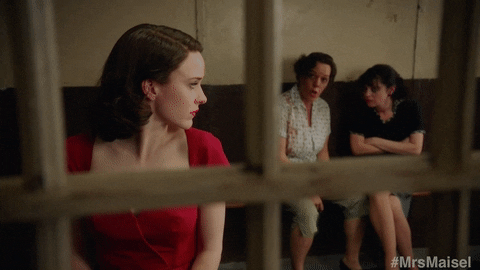 rachel brosnahan miriam GIF by The Marvelous Mrs. Maisel