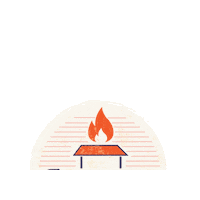baraimaji fire api bara oval Sticker