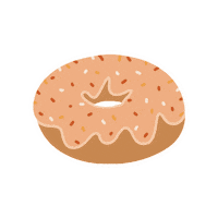 britticreative fall donut flat sprinkler Sticker