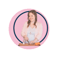 newmamanation food pink blue white Sticker