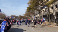Donald Trump Waves to Supporters at 'Million MAGA March' in DC