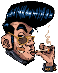 rock elvis Sticker by Fivust