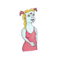 bezwepo monster evil devil horns Sticker
