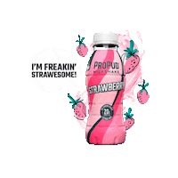 NjieFoods strawberry milkshake propud feedyourcravings Sticker
