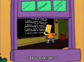 bart simpson goodbye GIF