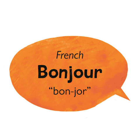 dkbooks hello french chinese bonjour Sticker
