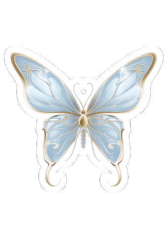 Loulouis magic butterfly blue butterfly cute butterfly Sticker