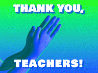 Teachers Day Thank You GIF by GIPHY Studios 2021