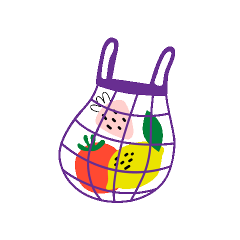 reimagineco fruit bag sustainable sustainability Sticker