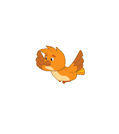 Flying Yellow Bird Sticker by Dumela
