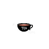 Tea Time Hearts Sticker