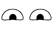 Cartoon Eyes Sticker by Omer Studios