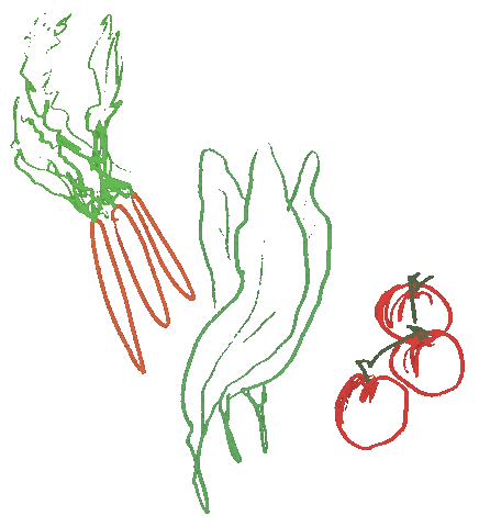 ruthmorganart cooking healthy organic vegetables Sticker