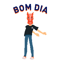 Lolja feliz bom dia bomdia animado Sticker