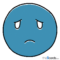 Sad Miss You Sticker by TheEcards.com