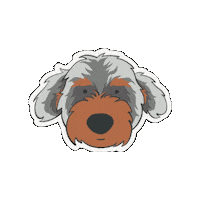 Bernedco happy dog face sweet Sticker