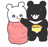 hungry feeding Sticker by Shiny bear