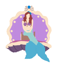 painteddreamsco disney mermaid ariel the little mermaid Sticker