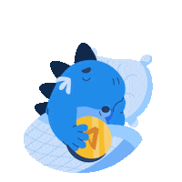 Coin Sleeping Sticker by Pat Animation