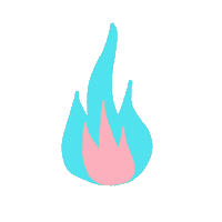 galamiddo hot fire burn flame Sticker
