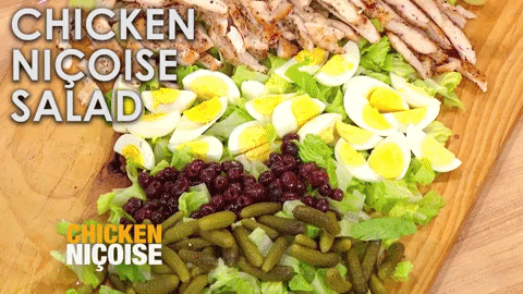 rachel chicken nicoise GIF by Rachael Ray Show
