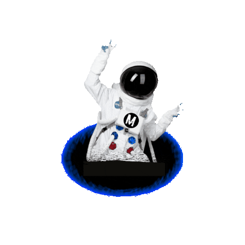 Scifi Astronaut Sticker by MELOGRAPHICS