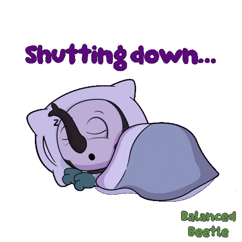 Bug Shutting Down Sticker by VeeFriends