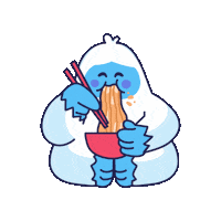 Ramen Yeti Sticker by The Yetee