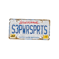 Louisiana License Plate Sticker by S3 Power Sports