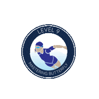 Level Up Butterfly Sticker by Wave Swimming Academy SA