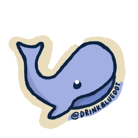drinkbluedot water ocean whale plastic Sticker