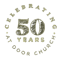 50 Years Jesus Sticker by Door Church