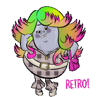 Trolls Lady Glitter Sparkles Sticker