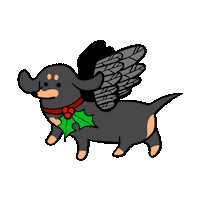 Dog Christmas Sticker by Stefanie Shank
