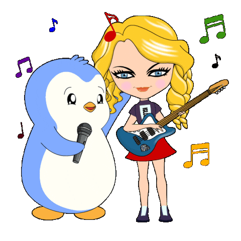 Taylor Swift Singing Sticker by Pudgy Penguins