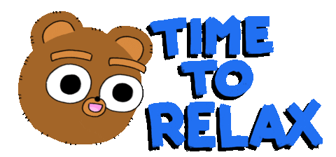 Relaxed Teddy Bear Sticker by Timothy Winchester