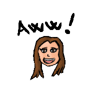 StekraGifs girl aww brown hair Sticker