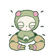 Sleepy Robot Sticker