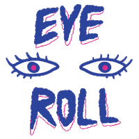 Black_Owl_Design eyes eye roll designer roll Sticker