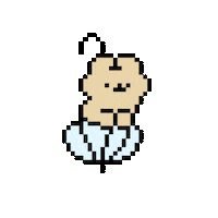 Pixel Flying Sticker by ThrobKki