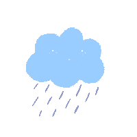 diilustra happy illustration cloud raining Sticker