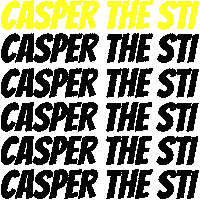 Casper The Sti Sticker by Bobby Hair Studio