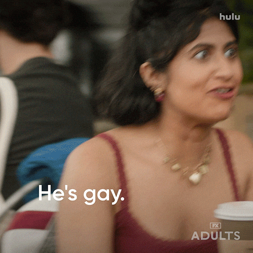 Hes Gay Nick Kroll GIF by Adults