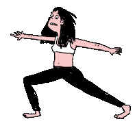Yoga Warrior Sticker