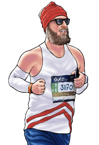 Runner Marathon Sticker by eBibs